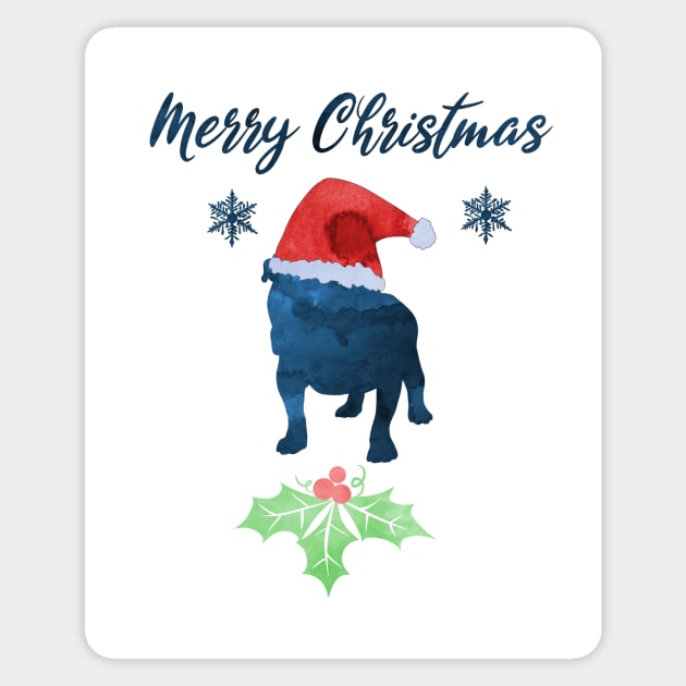 Christmas English Bulldog Sticker by TheJollyMarten